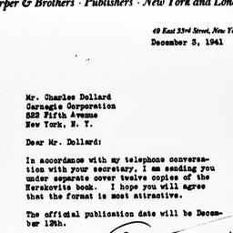 Letter from Ordway Tead to ...