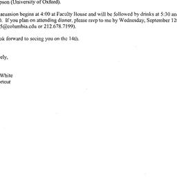 Announcements, 2001-09-14. ...