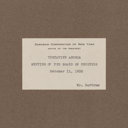 Board Meeting, 10/11/1932