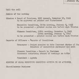 Board Meeting, 1/15/1942