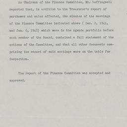 Board Meeting, 1/15/1942
