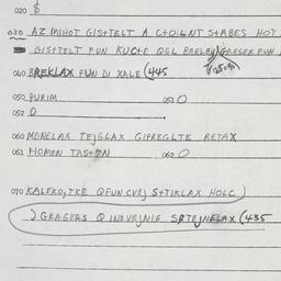 Eastern questionnaire, answ...