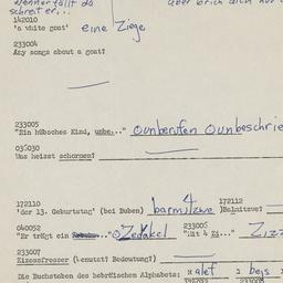 Western questionnaire, answ...