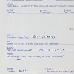 Western questionnaire, answ...