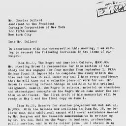 Letter from Gunnar Myrdal t...