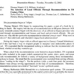 Minutes, 2002-11-12. Tradit...