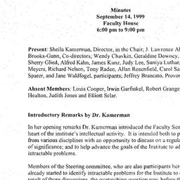 Minutes, 1999-09-14. Child ...