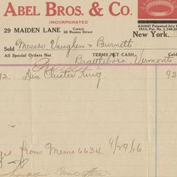 Abel Bros. & Co. Bill o...