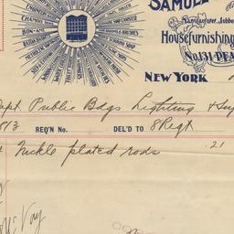 Samuel Lewis, bill or receipt