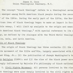 Black Theology: Origin and ...