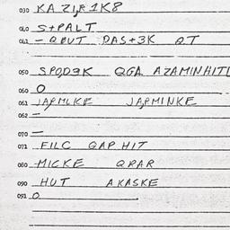 Eastern questionnaire, answ...