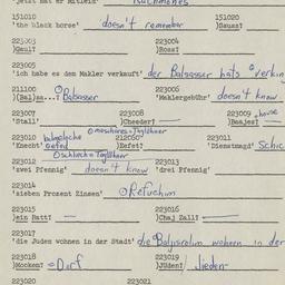 Western questionnaire, answ...