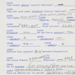 Western questionnaire, answ...