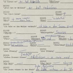 Western questionnaire, answ...
