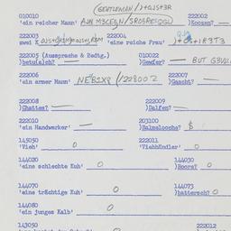 Western questionnaire, answ...