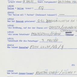 Western questionnaire, answ...