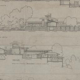 Studio, farm, sections thro...