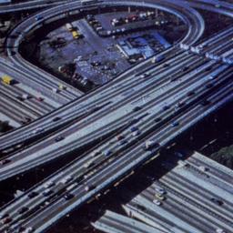 Aerial view, highway interc...