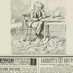 [Man sitting at drawing table]