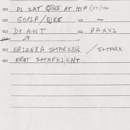 Eastern questionnaire, answ...
