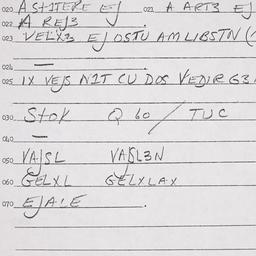 Eastern questionnaire, answ...