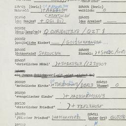 Western questionnaire, answ...