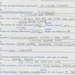 Western questionnaire, answ...