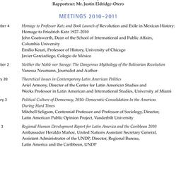 Schedules, Latin America, s...