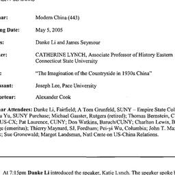Minutes, 2005-05-05. Modern...