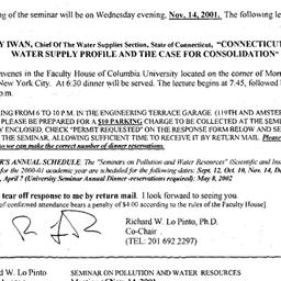 Announcements, 2001-11-14. ...