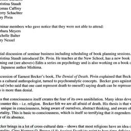 Minutes, 2002-12-11. Death,...
