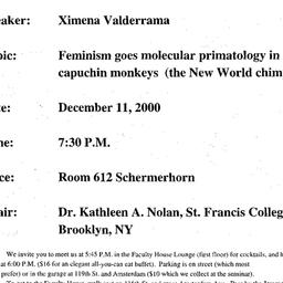 Announcements, 2000-12-11. ...