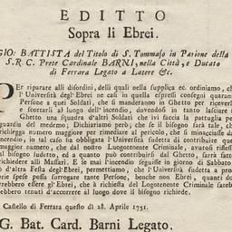 Editto sopra li ebrei