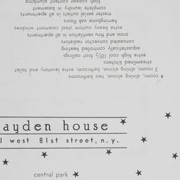 Hayden House, 11 W. 81 Street