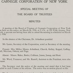 Board Meeting, 3/26/1936