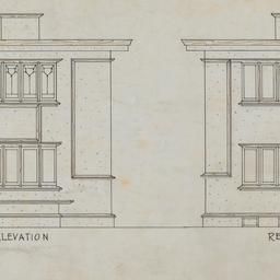 Front, rear elevations