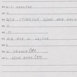Eastern questionnaire, answ...