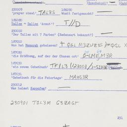 Western questionnaire, answ...