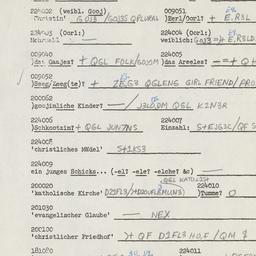 Western questionnaire, answ...