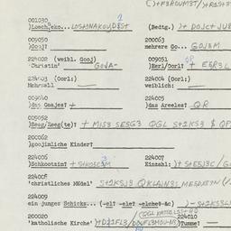Western questionnaire, answ...