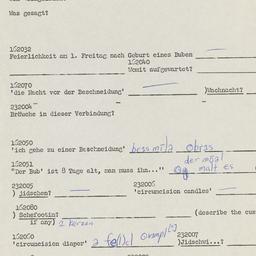 Western questionnaire, answ...