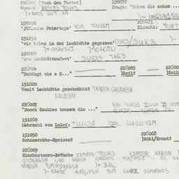 Western questionnaire, answ...