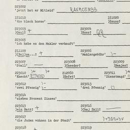 Western questionnaire, answ...