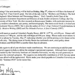Announcements, 2004-05-07. ...