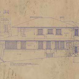 Exterior elevation, stair s...