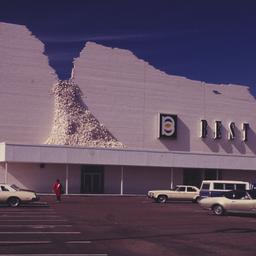 Exterior view, from parking...