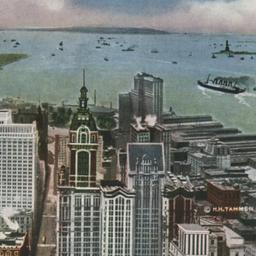 Panorama of Lower Manhattan...