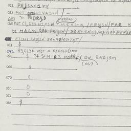 Eastern questionnaire, answ...