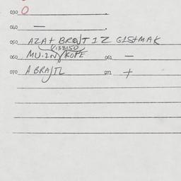 Eastern questionnaire, answ...