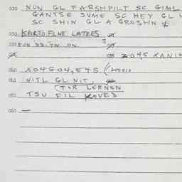 Eastern questionnaire, answ...